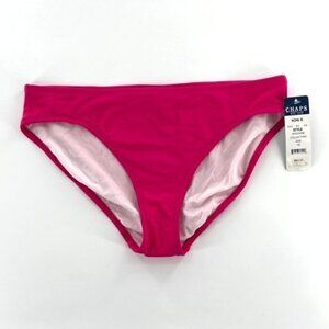 Chaps Womens Swimsuit Pink Bikini Bottom Size 16 Style 3KRZA93M Mod Coverage NWT